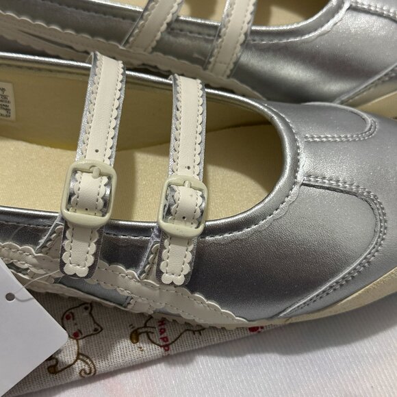 Onitsuka Tiger Mary Jane Ballet Shoes In Silver - Picture 6 of 8